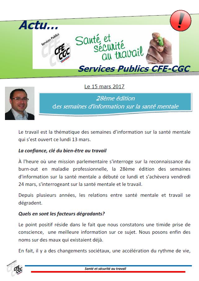 28ème édition des semaines d'information sur la santé mentale