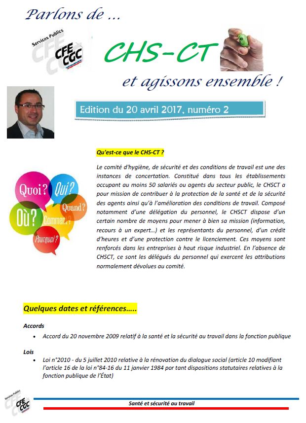 Revue SST des Services Publics CFE CGC – Le CHSCT - 2ème édition