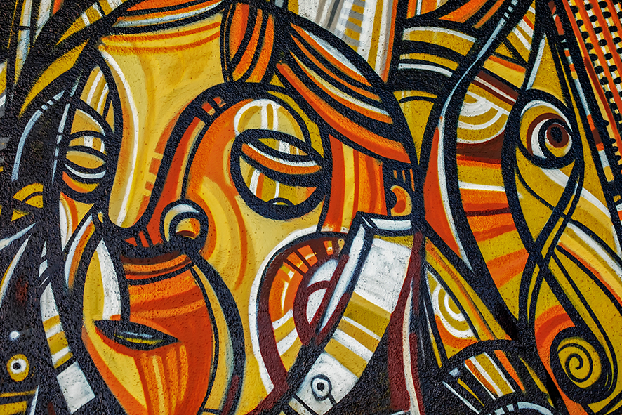Graffiti jaune orange