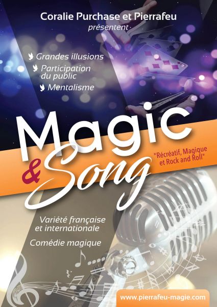 Coralie Purchase Chanteuse et l’illusionniste Pierrafeu présentent Magic & Song à Montceau-les Mines 71 