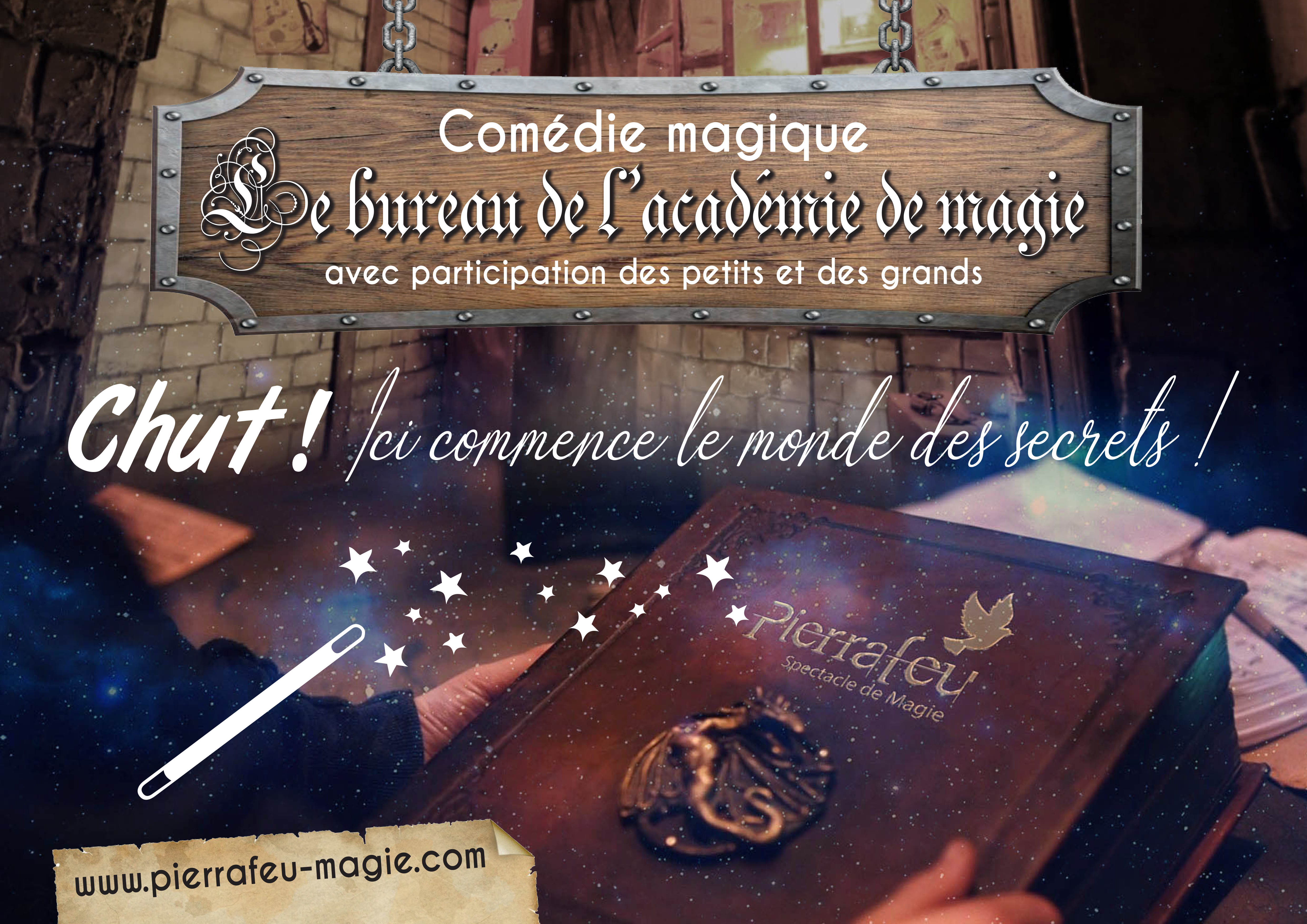 Affiche a3 le bureau de l academie de magie pierrafeu