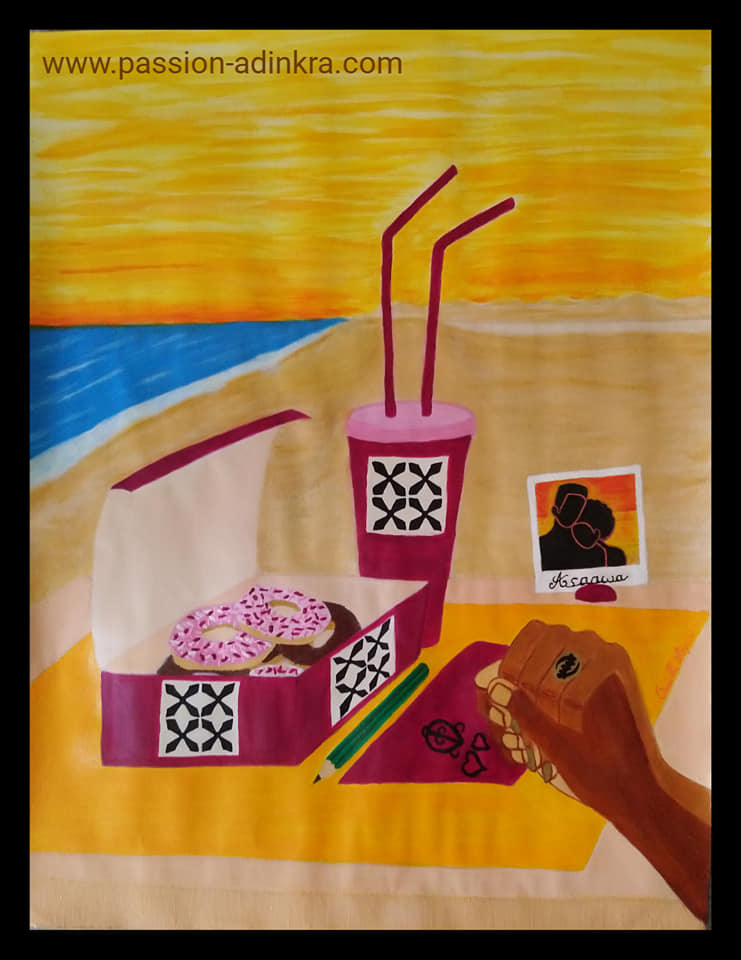 Asaawa (2019) by Ornella Ayivi
Acrylic paint on 65x50cm paper