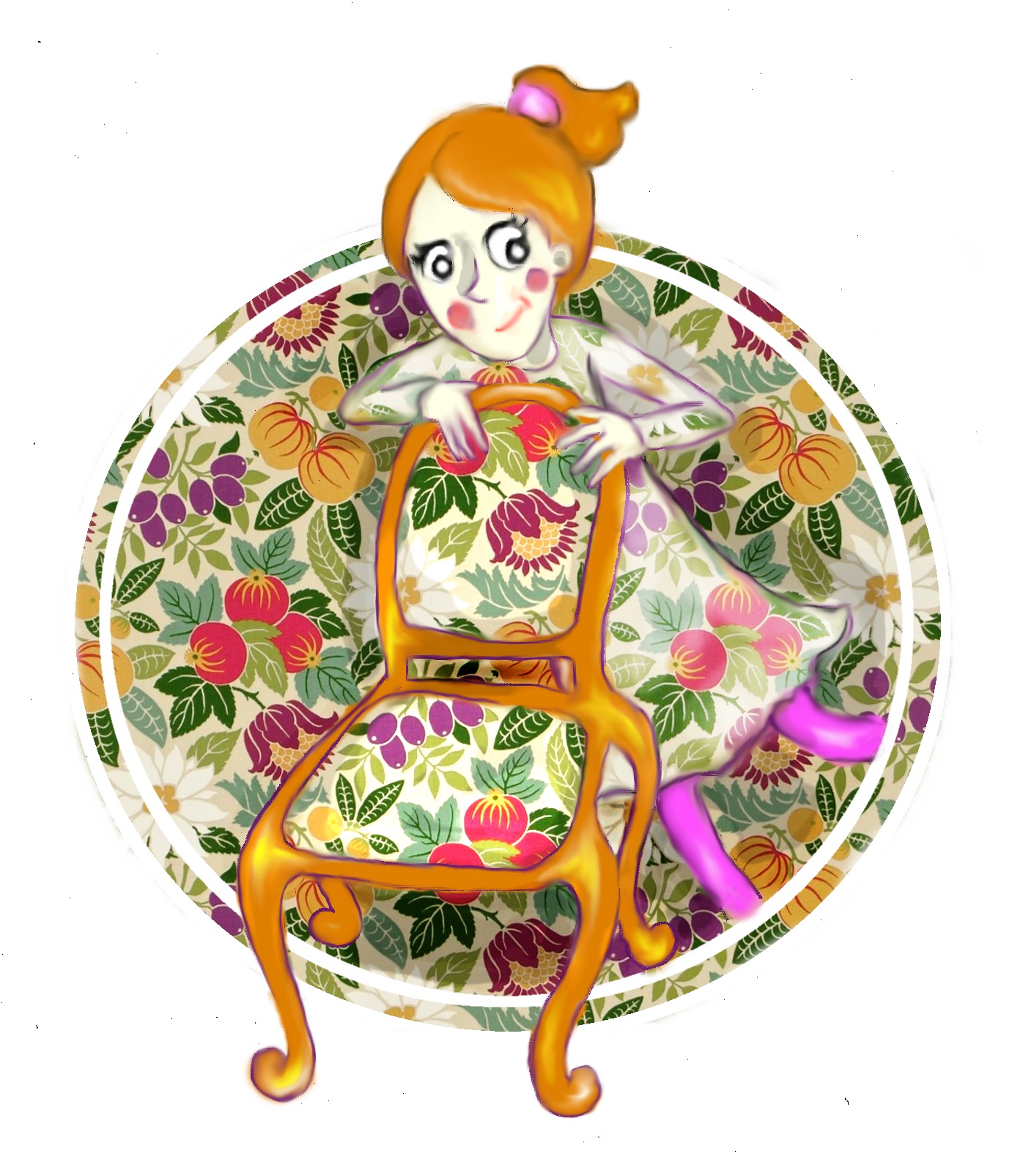 Tissu : Sanderson, Copacabana
Dessin : Amandine Petit-Martin