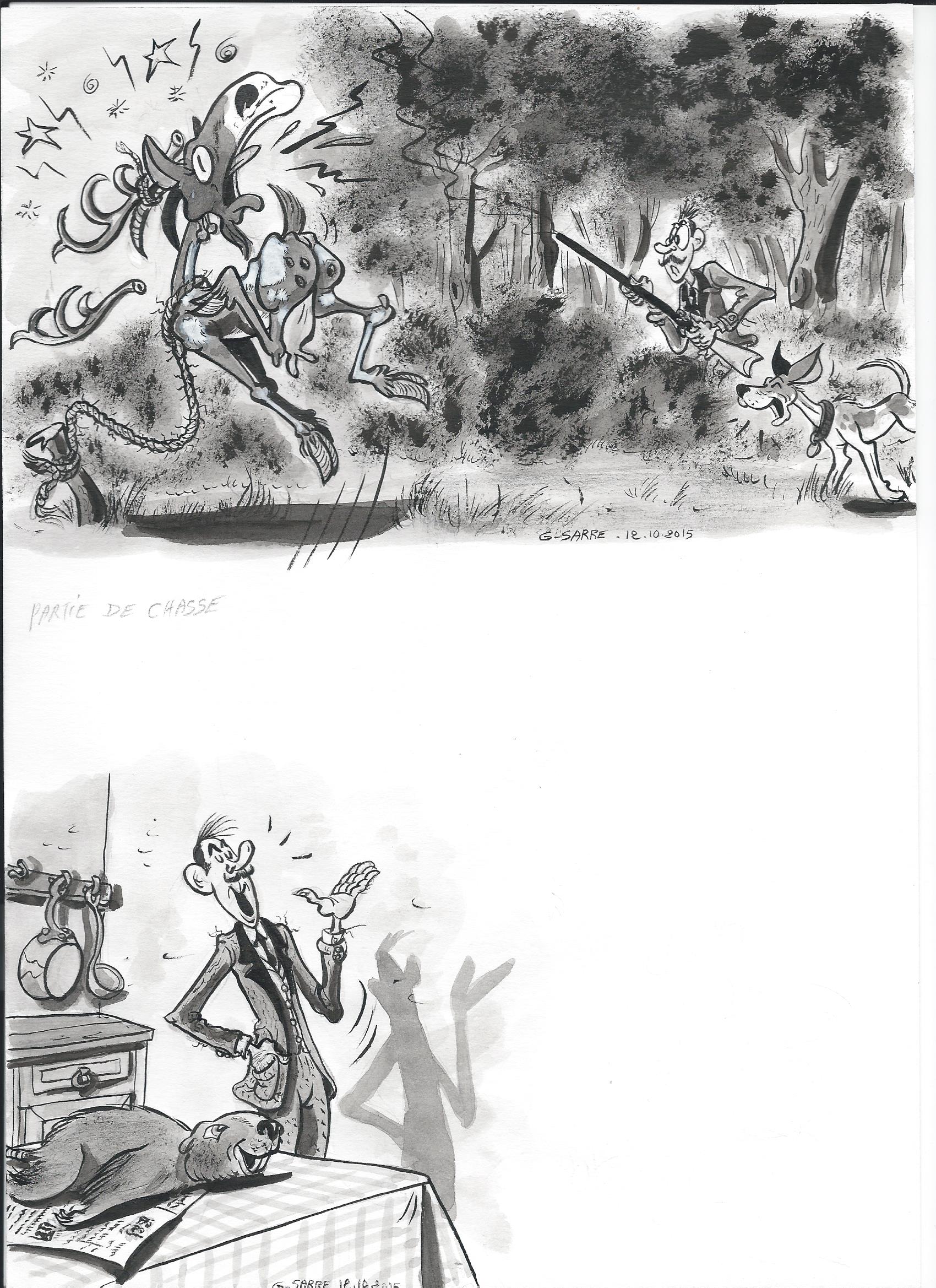 La partie de chasse encre