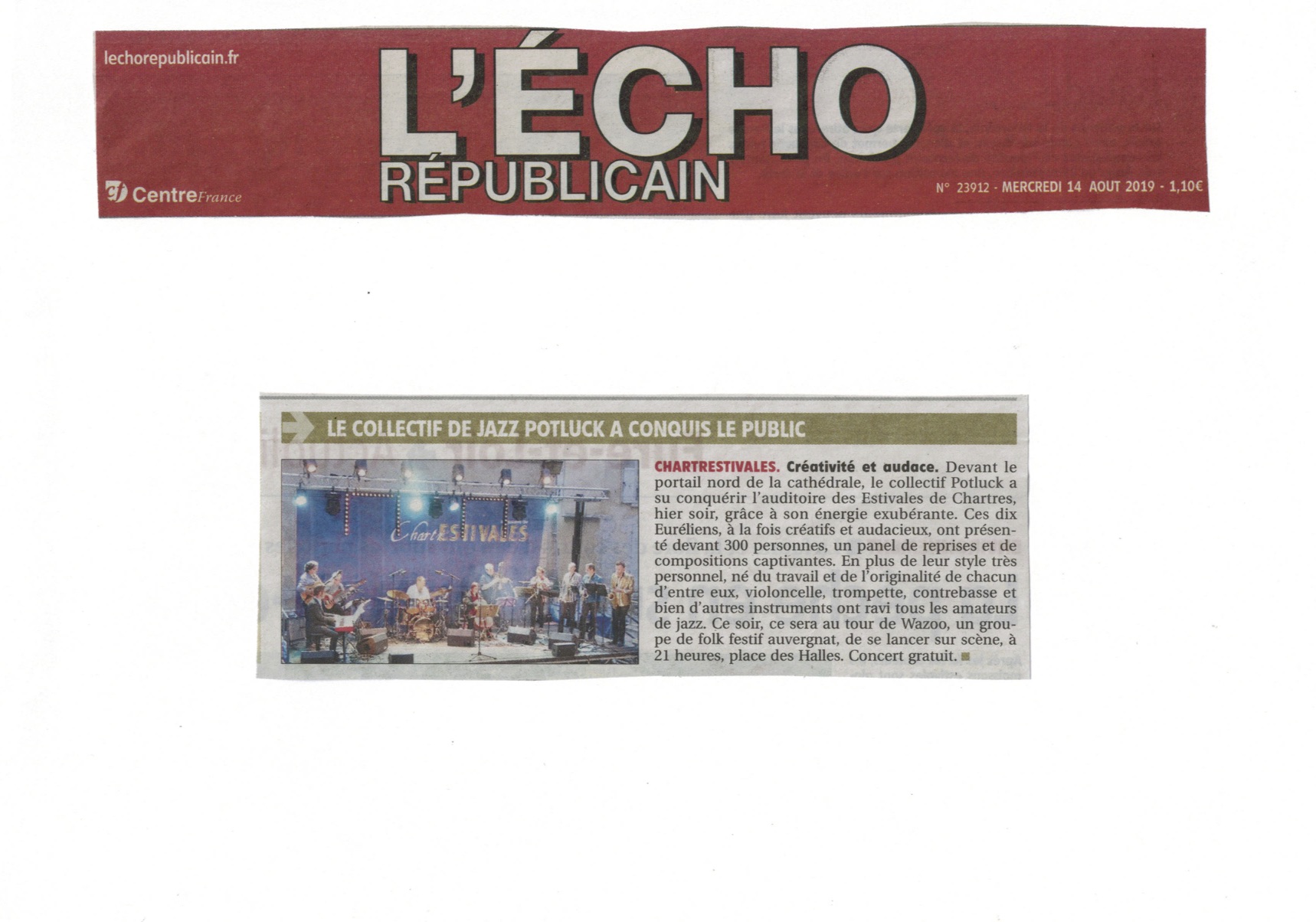 Article potluck estivales chartres