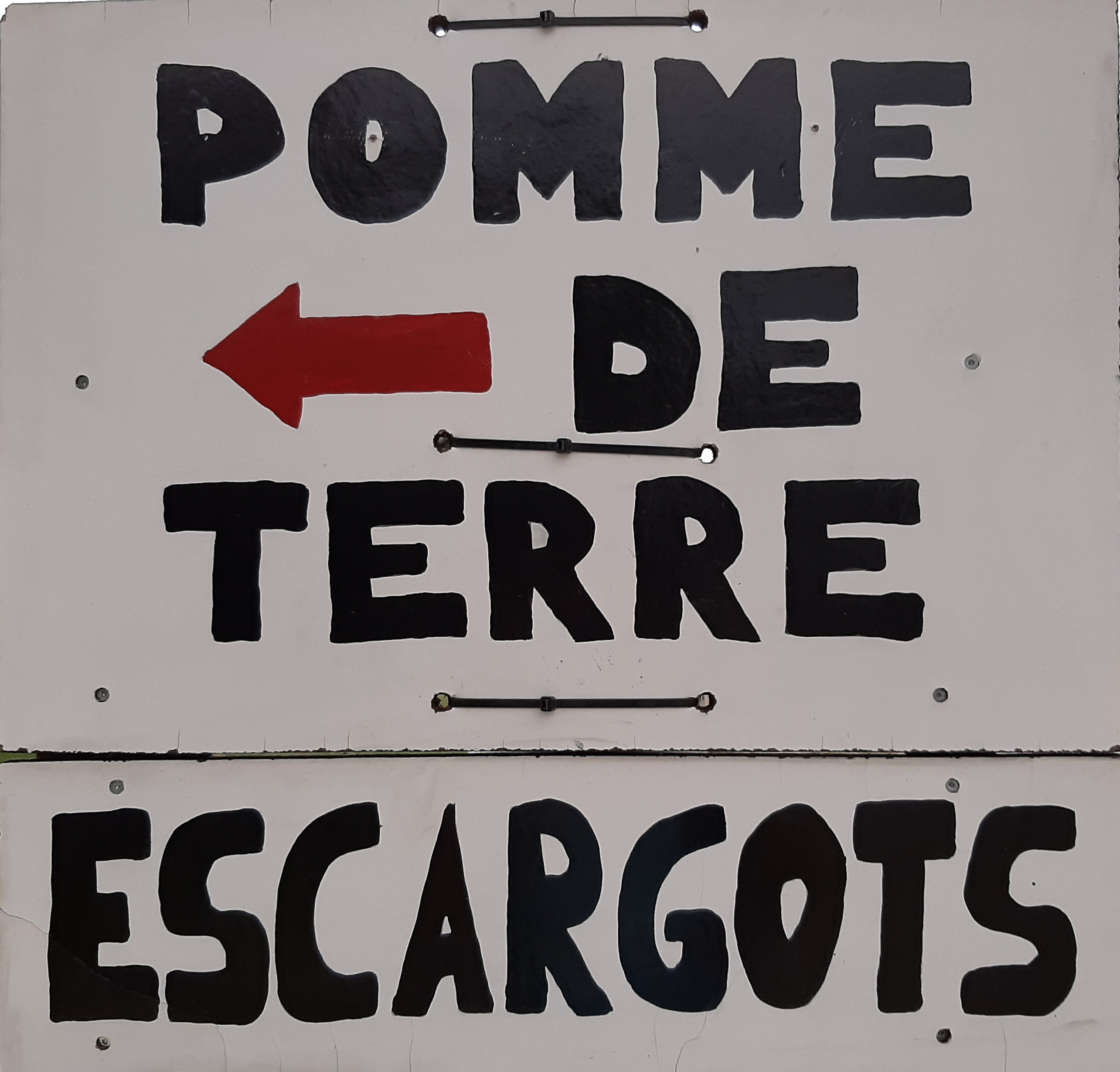 Panneau à suivre pour trouver notre exploitation à Ebersheim, Bas-Rhin, Alsace