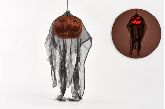 61388 citrouille a suspendre a led rouge