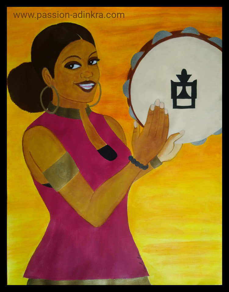 Gye W'ani (2019) by Ornella Ayivi
Acrylic paint on 65x50cm paper
