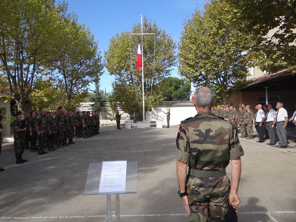 Dernière descente des couleurs du GFM à Brégaillon