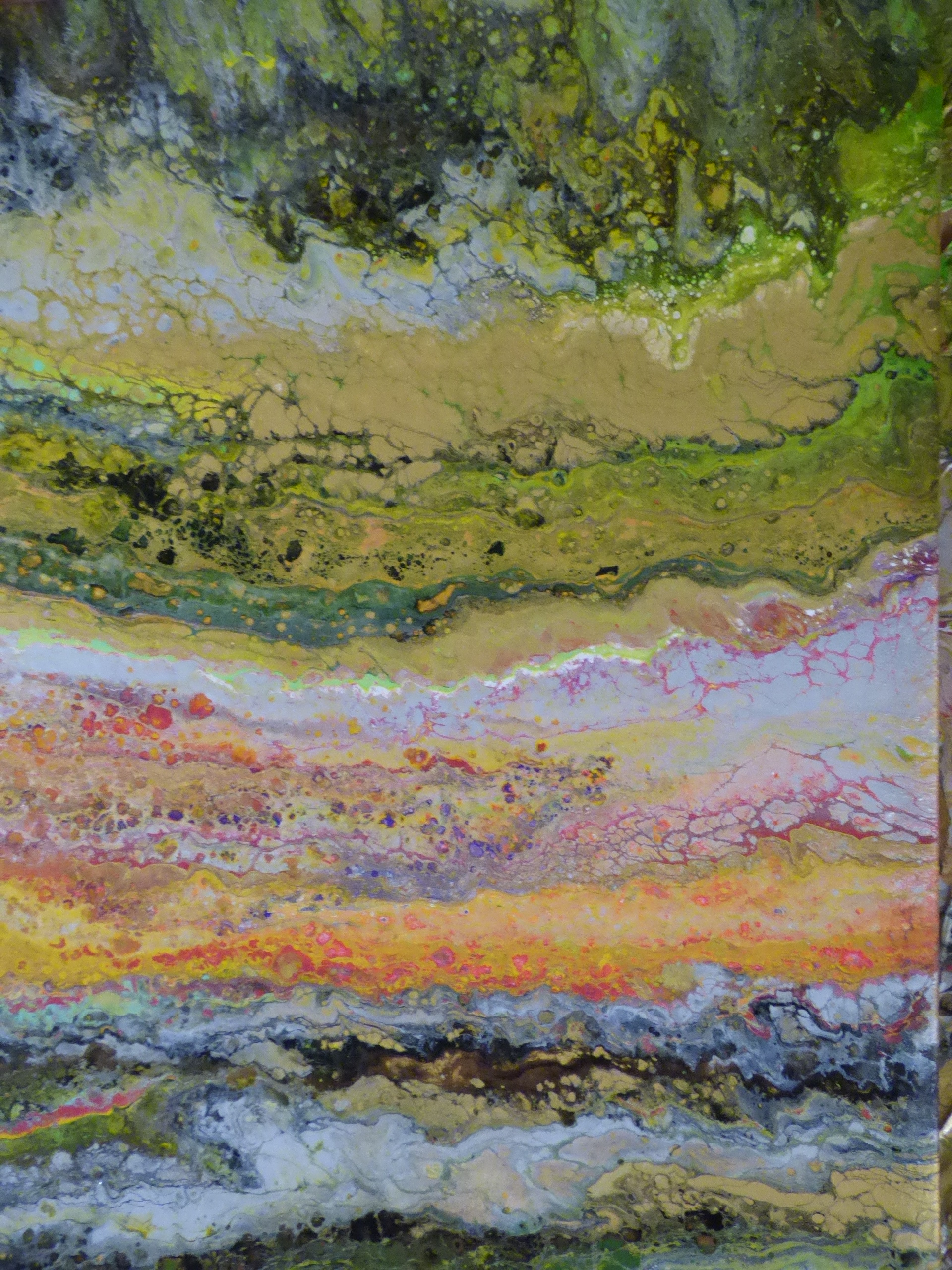 Energie de la terre 50 cm 50 cm 100 acrylique energetique catherine moreau