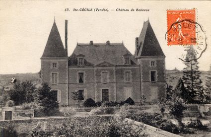 Chateau de belle vue facade nord timbre