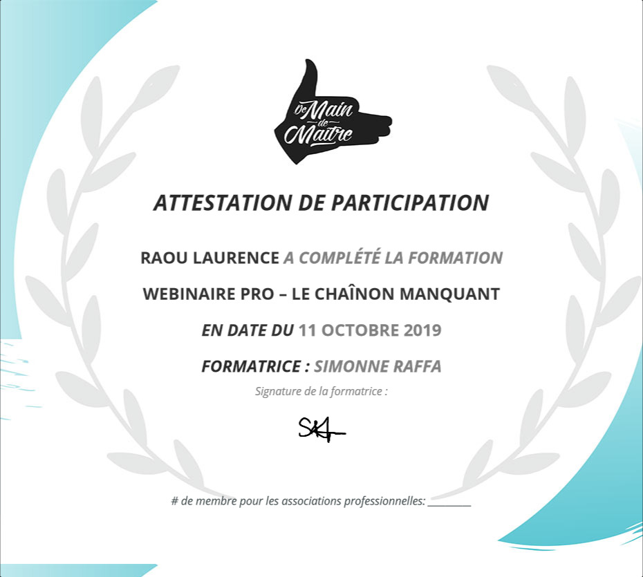 Certificat dmdm le chainon manquant
