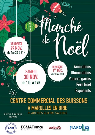 Affiche marche de noel 2019 marolles en brie