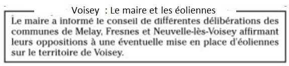 Compte rendu maire de Voisey
