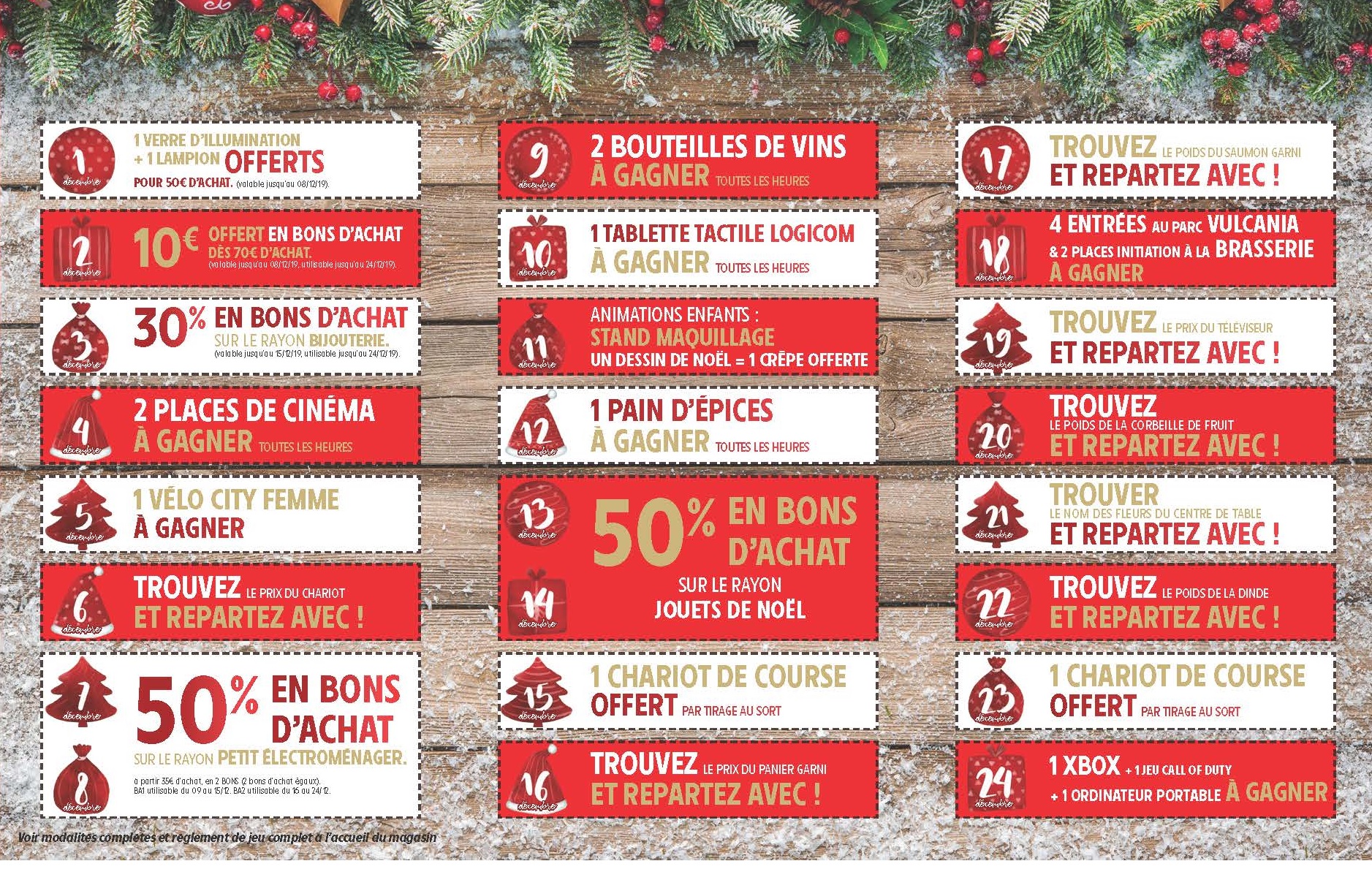Calendrier NOEL Boen 2019