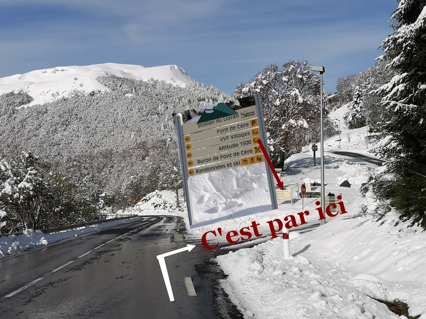 Route pour arriver à Altitude 1500