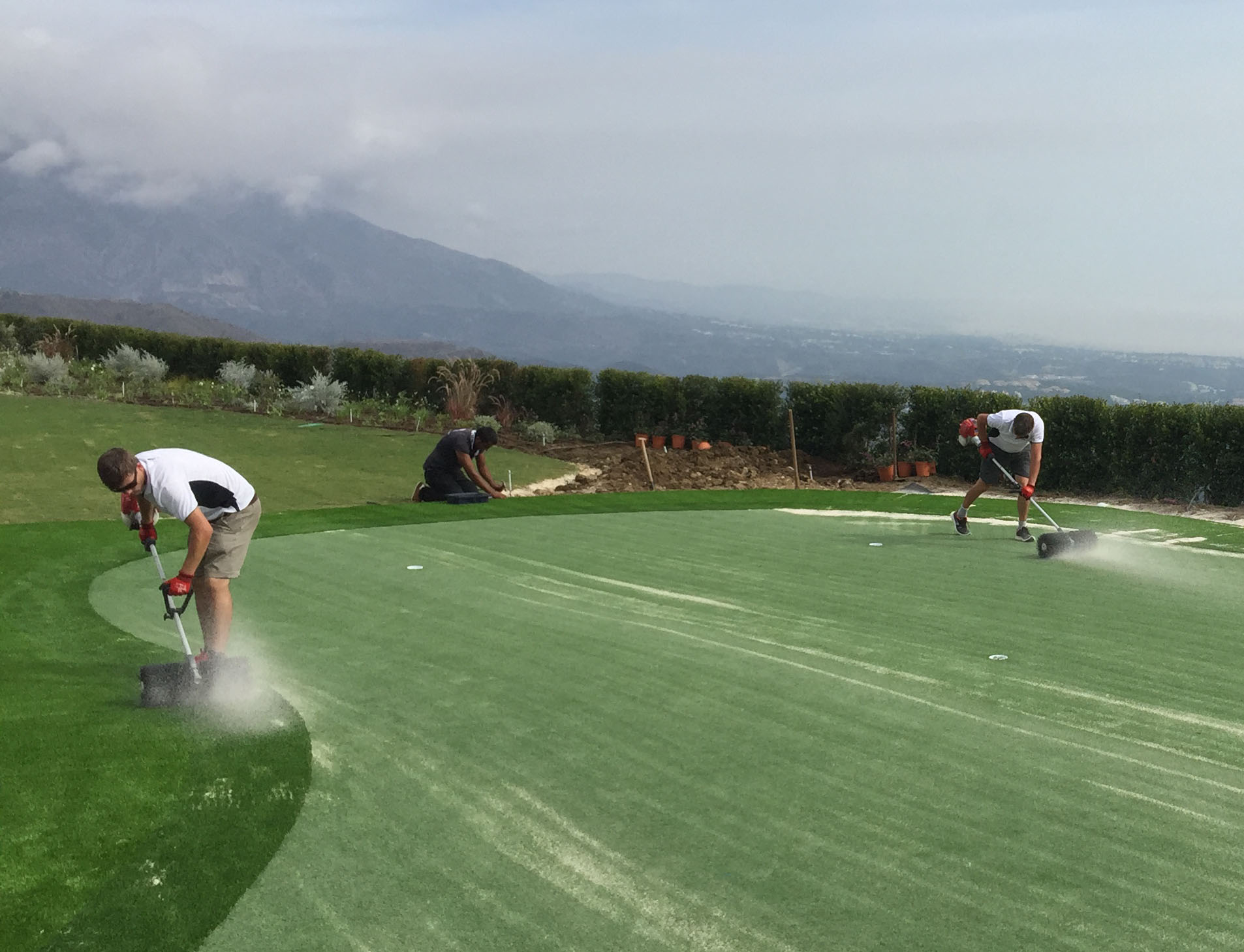 Green synthétique, sablage du green
Installateur:The Golf Company
