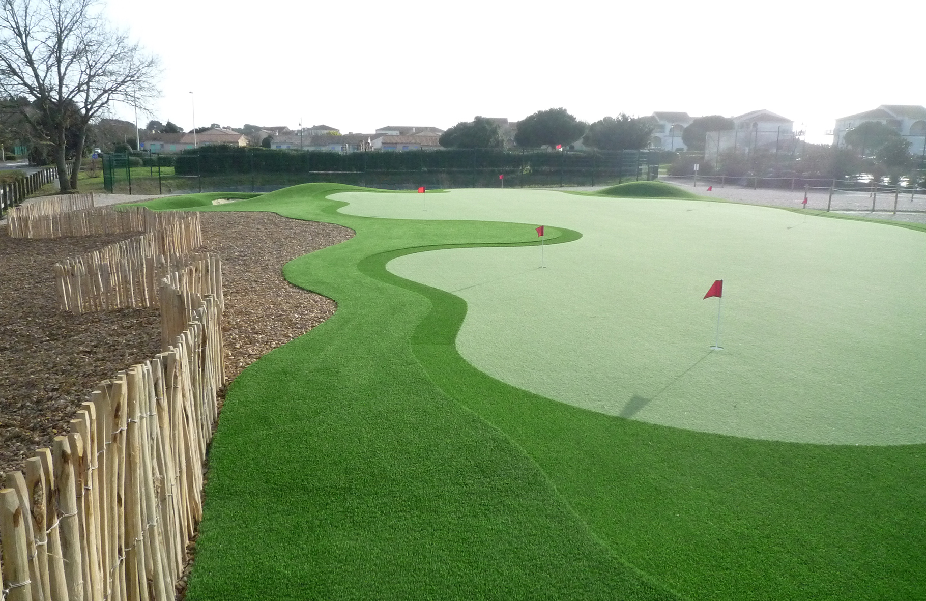 Green synthétique: Stadium, Golf Blue Green de Pornic
Design: Optimigolf Patrick Lacroix
Construction: The Golf Company