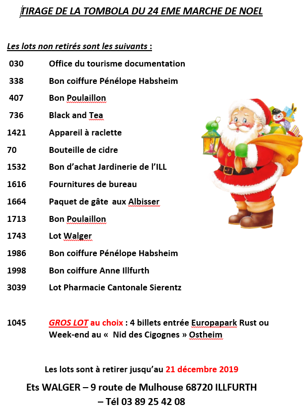 Tombola Marché de Noël