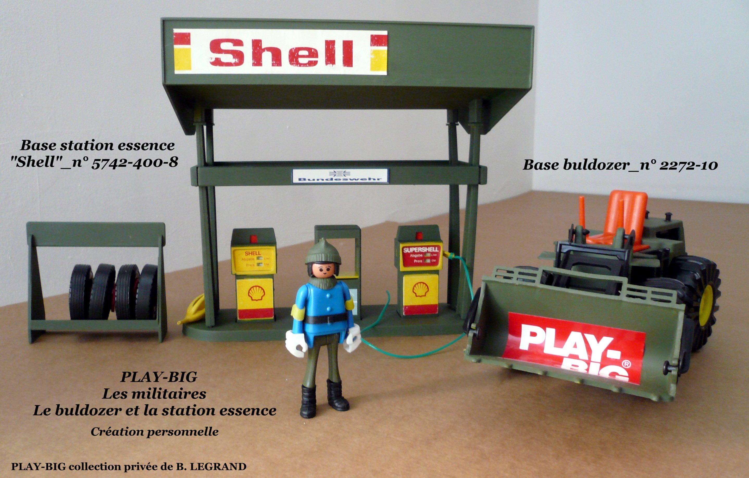 Les militaires le buldozer la station essence