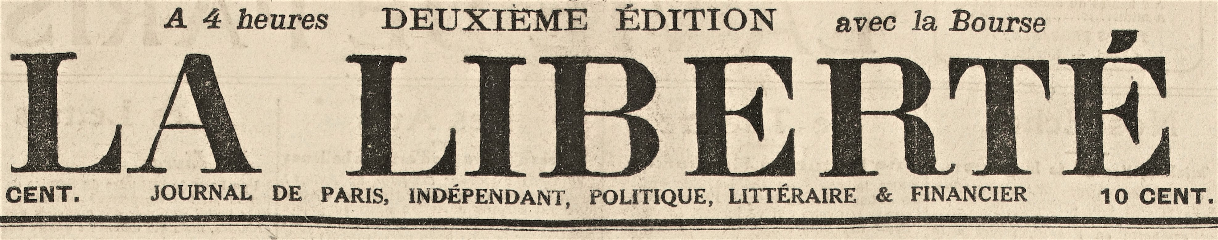 Michka la liberte 5 septembre 1919 titre 2