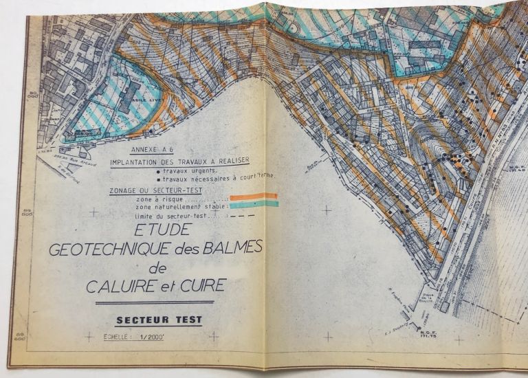 Etude geotechnique des balmes caluire 1979