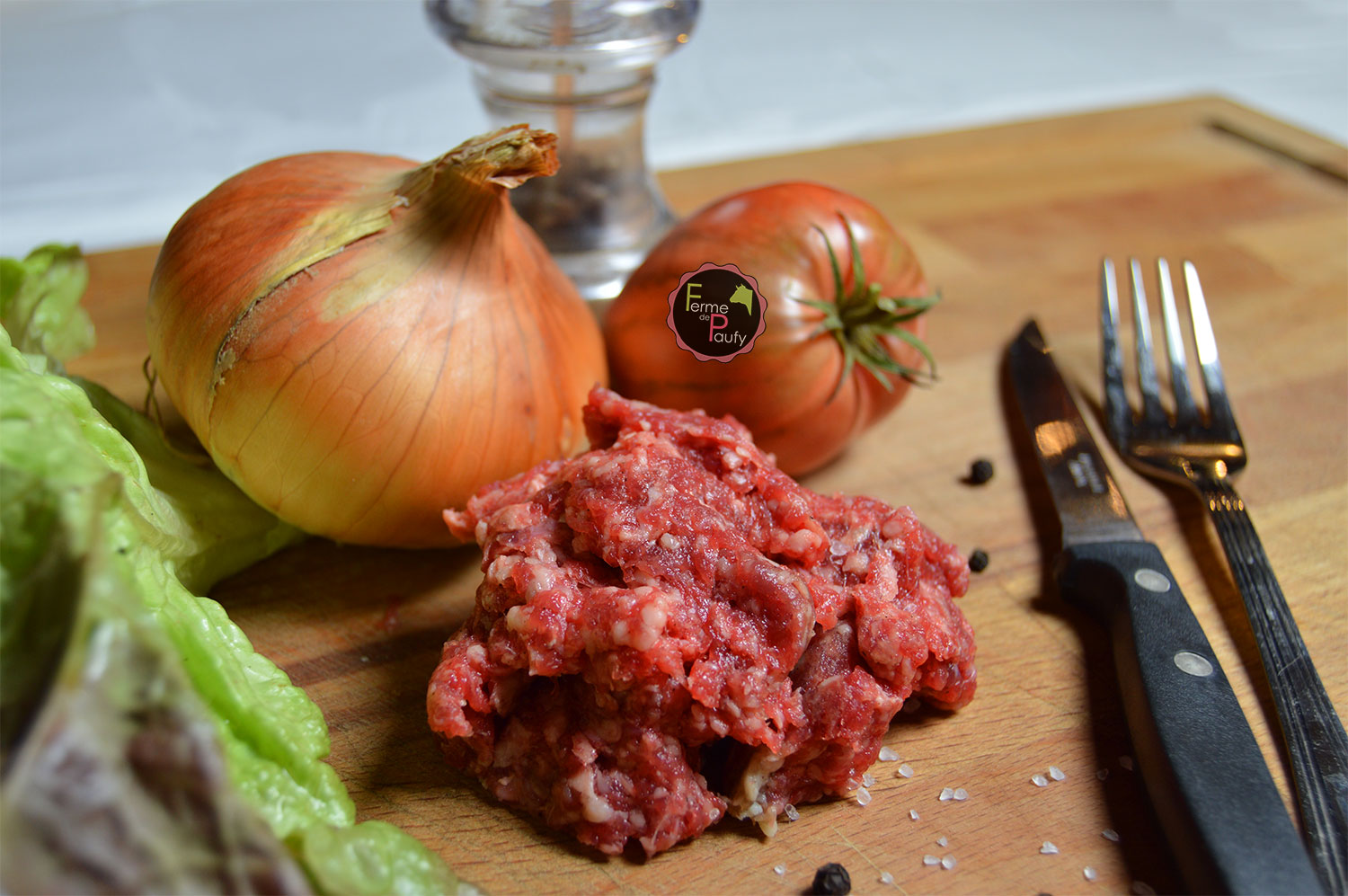 Viande hache cru produit