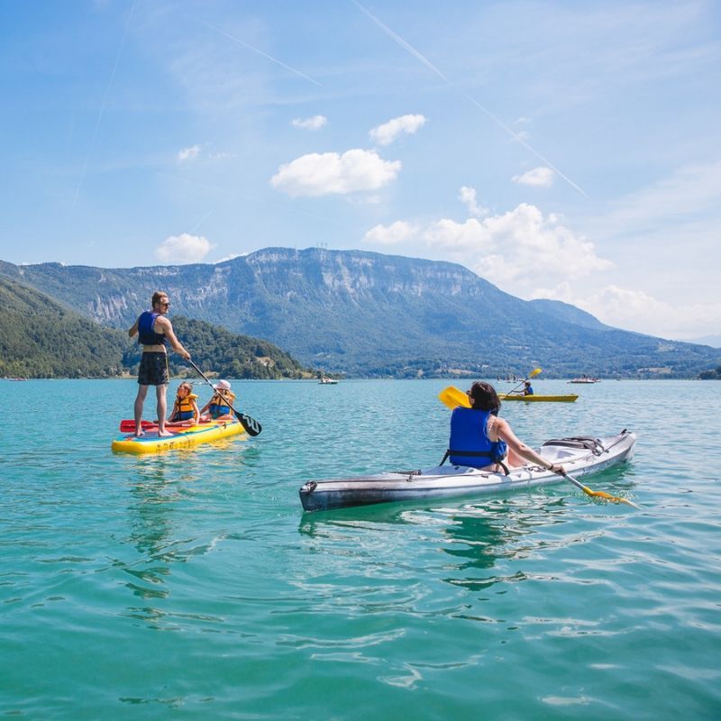 Paddle kayak lac aiguebelette