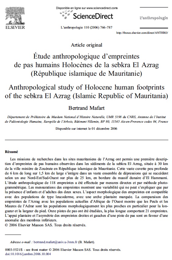 Etudes anthropologiques El Azrag