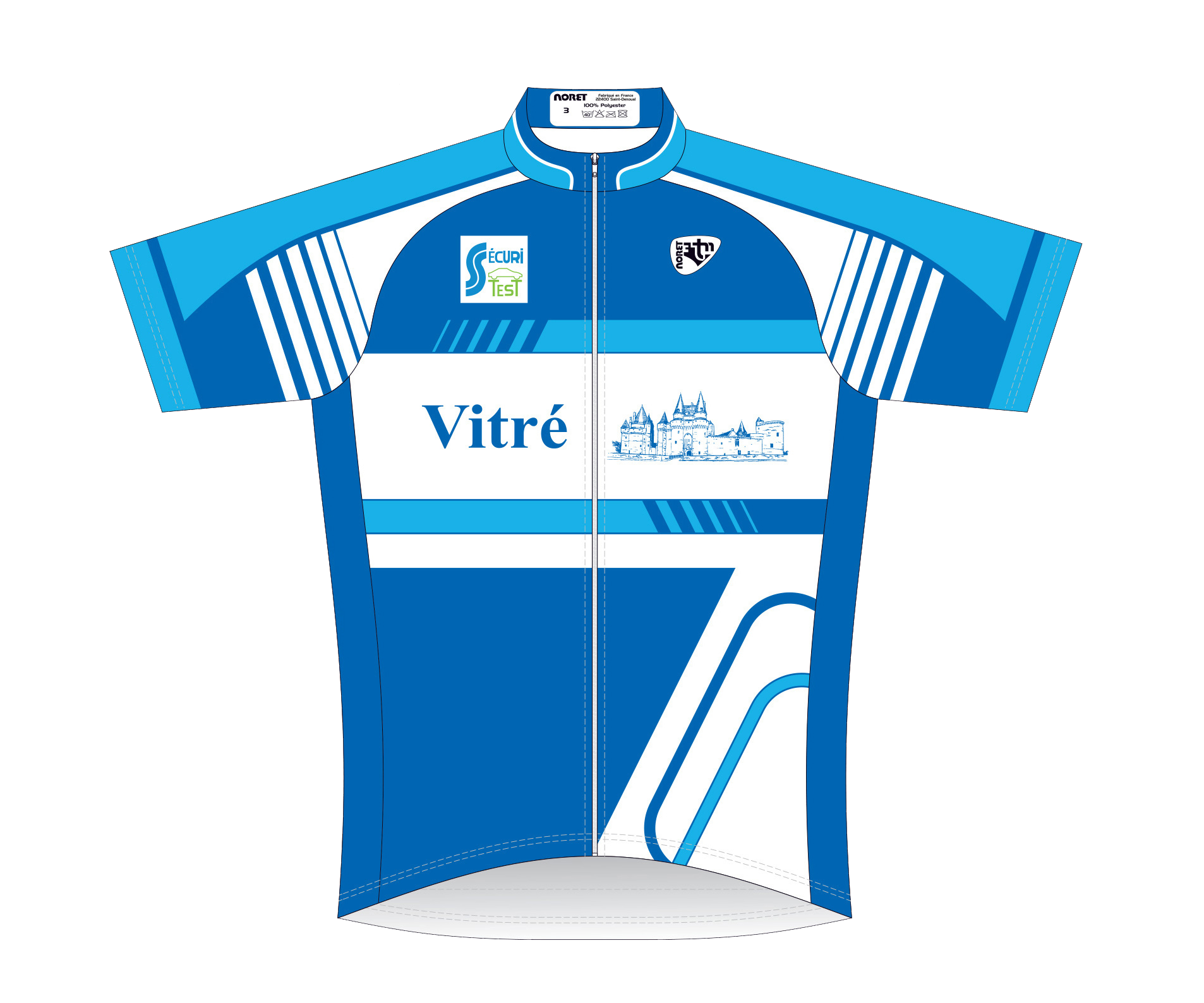 Maillot cyclo vitre mc face