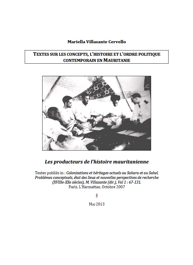 Les producteurs de lhistoire de Mauritan