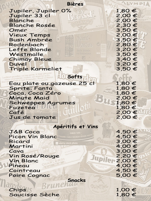 Tarif janvier 2020
