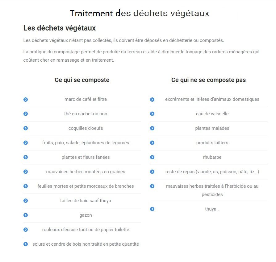 Compostage des dechets vegetaux
