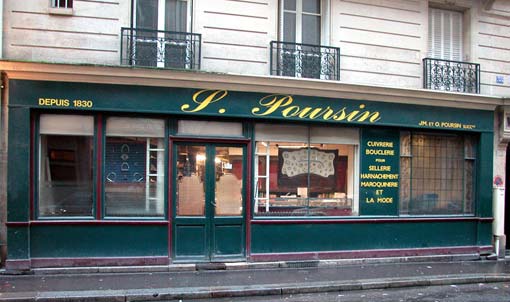 Etablissement Poursin à Paris pour la bouclerie