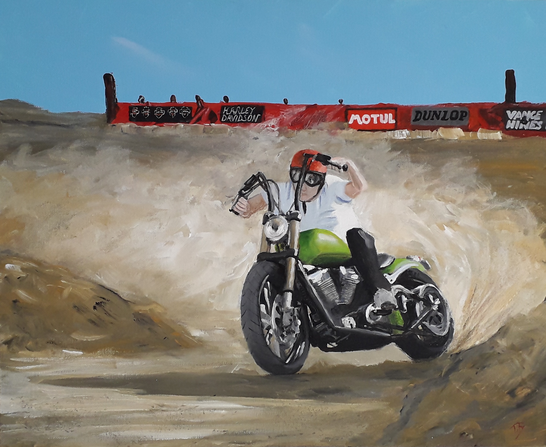 Falt track harley