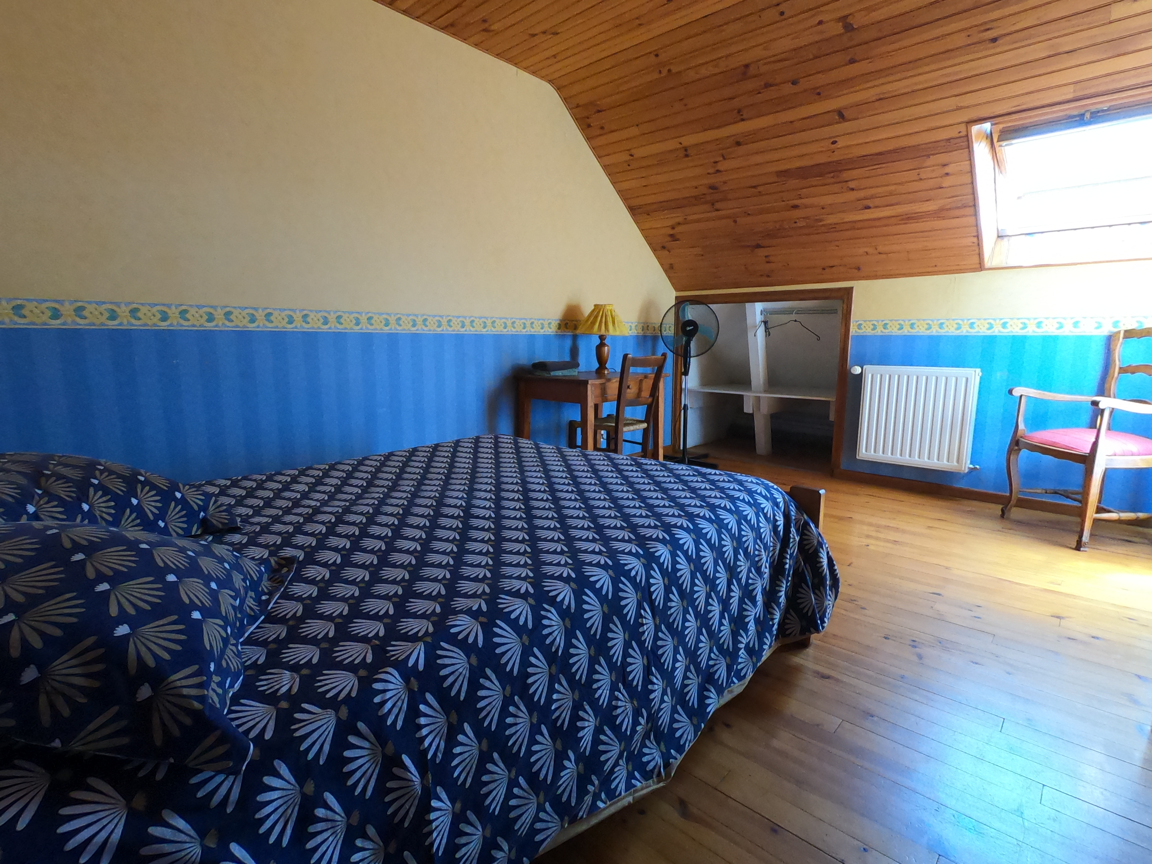 Chambre bleu des chambres du saladou