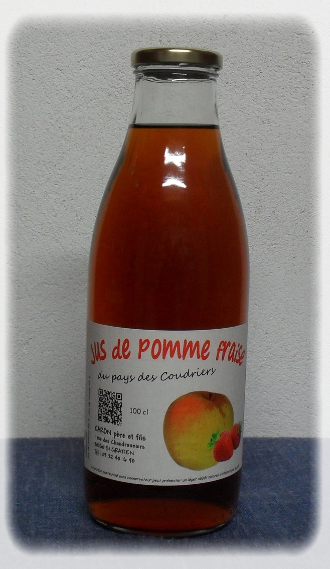 Jus de pomme fraise