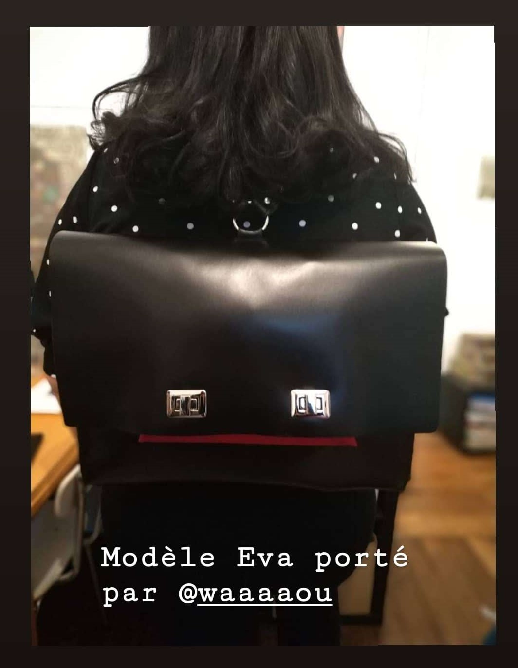 Modèle Sac à dos Eva porté