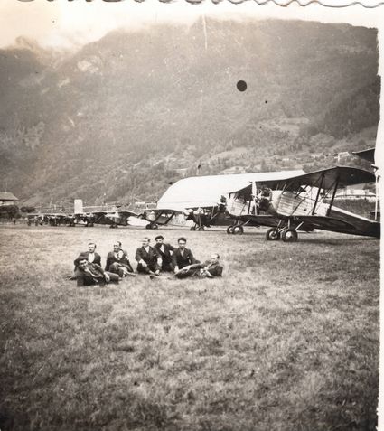 Juillet 1933 meeting du Fayet vu des avions alignes