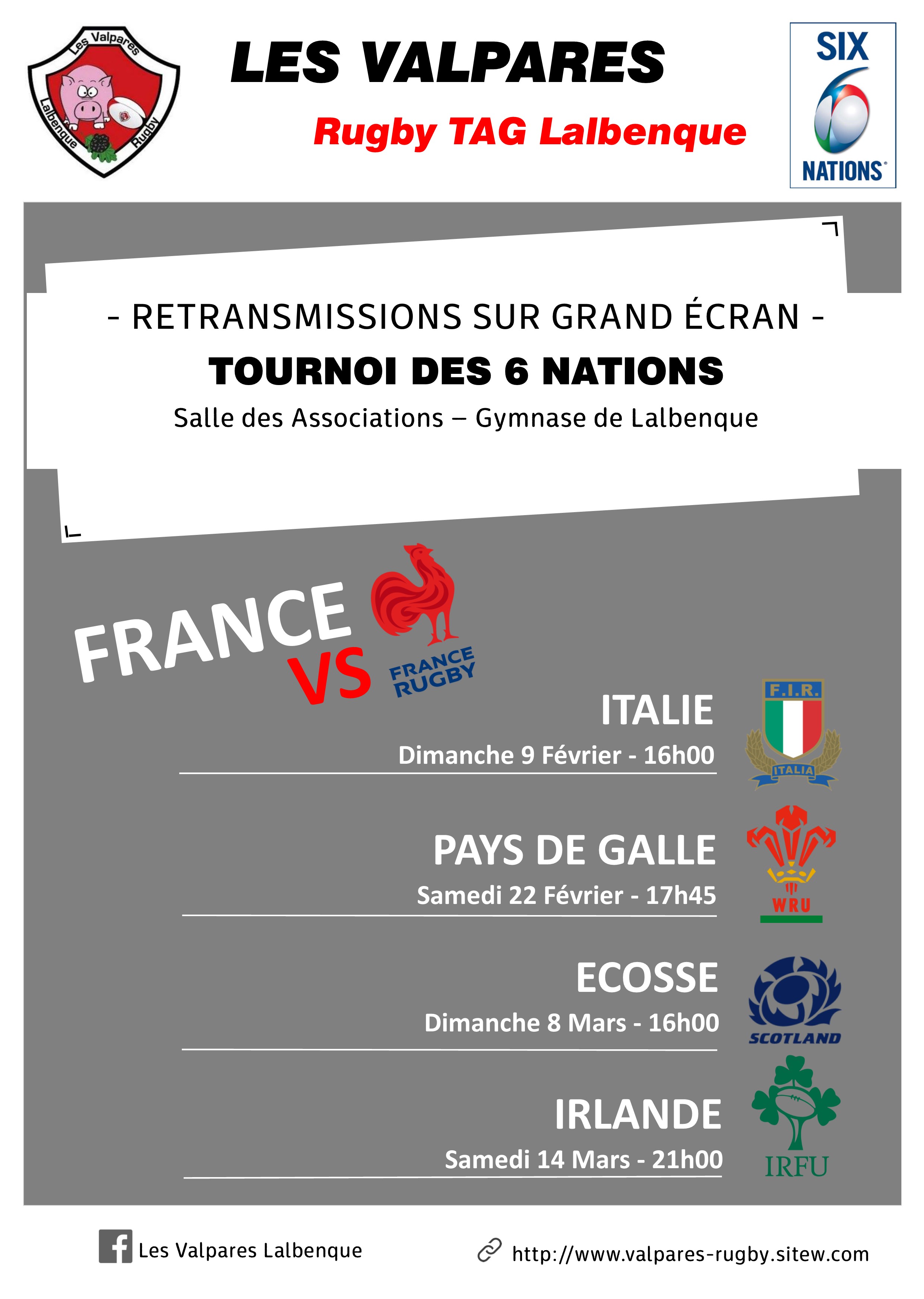 Affiche 6 nations