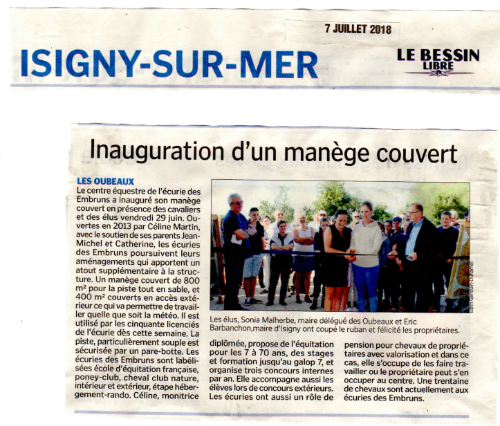 Inauguration manege