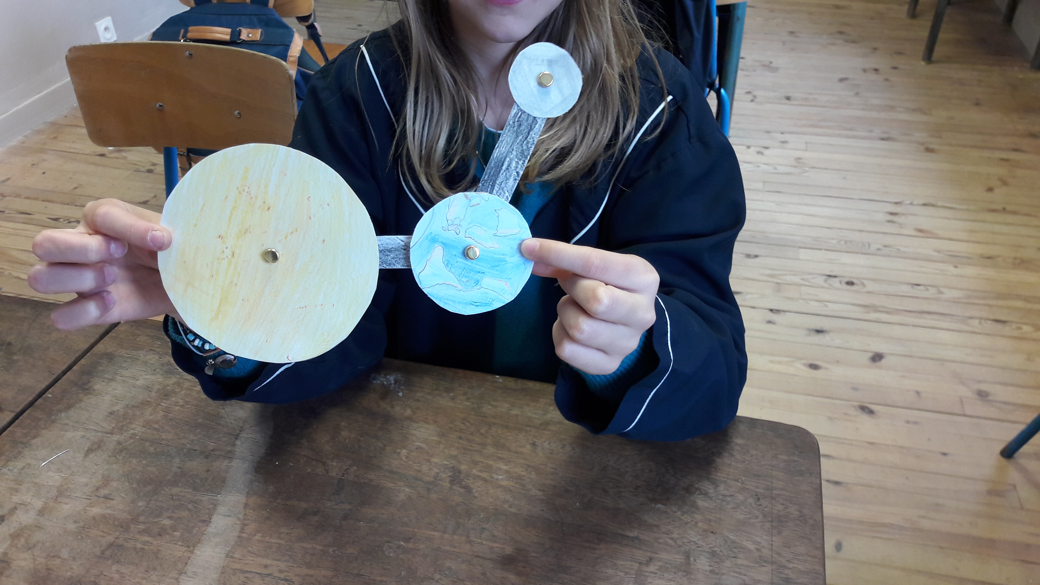 En sciences realisation d une maquette pour bien comprendre les differentes rotations de la terre 