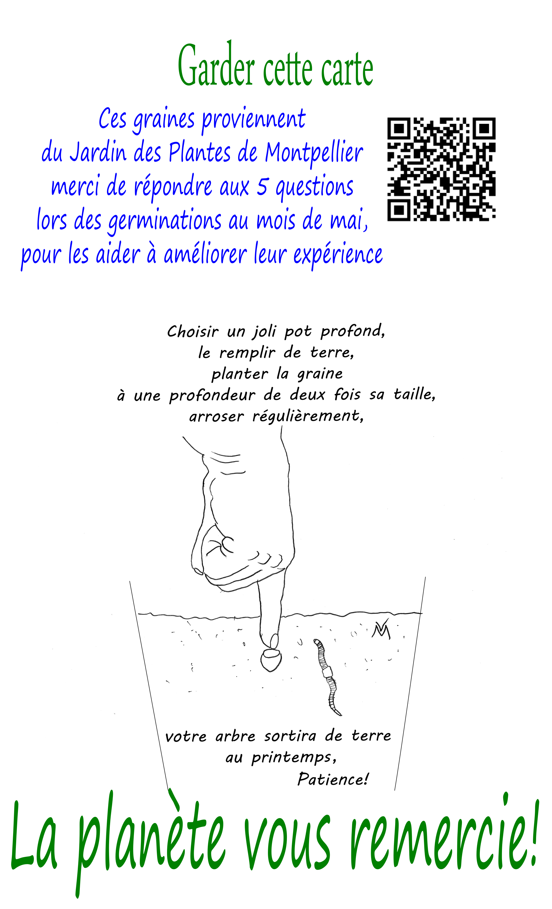 Carte Distribution graine A4 merci 