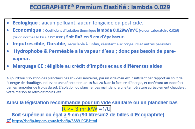 isolation en vrac Ecographite, isolation par injection, isolation combles, isolation vide sanitaire, isolation murs, isolation chalets,