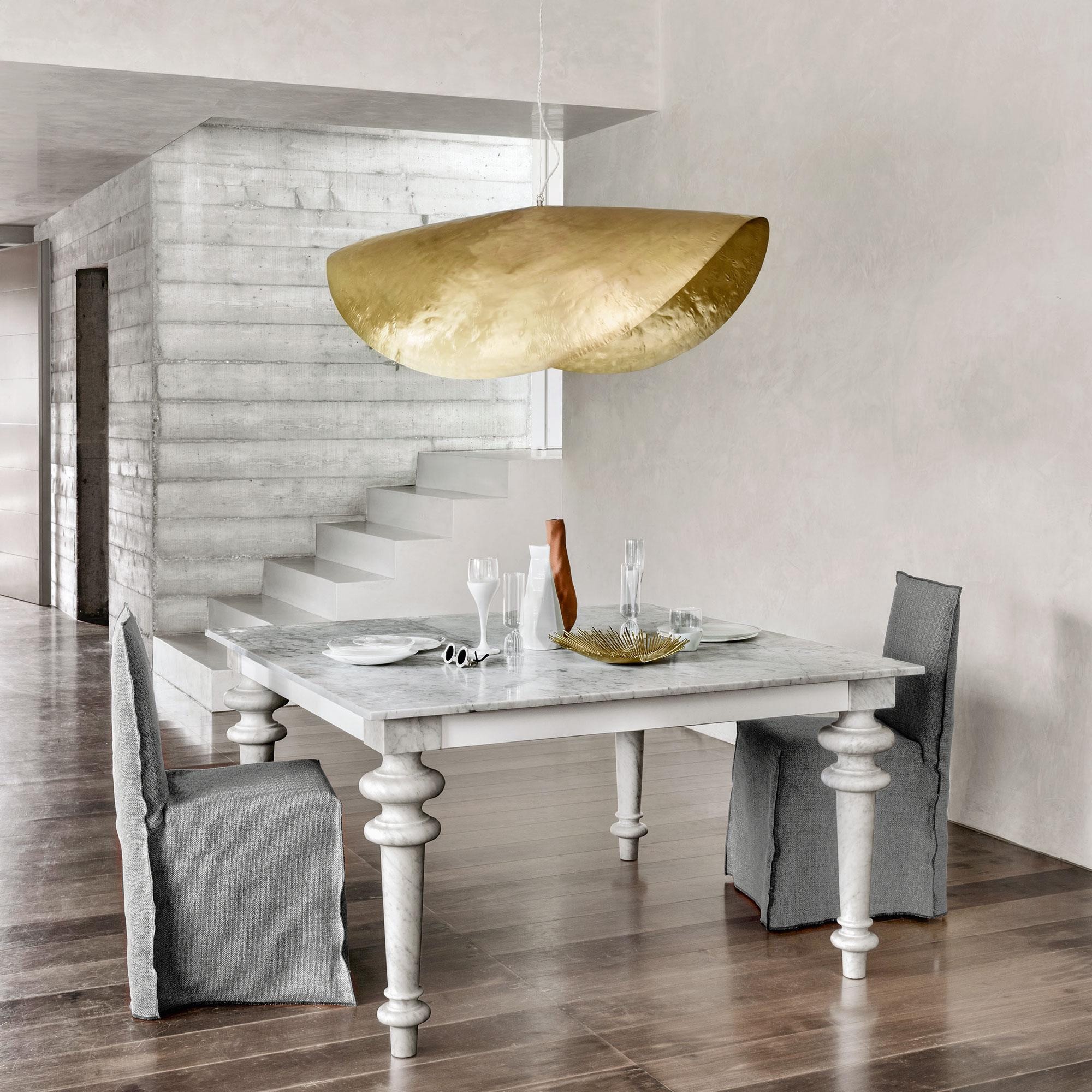 Grande suspension en laiton martelé Gervasoni Brass 96