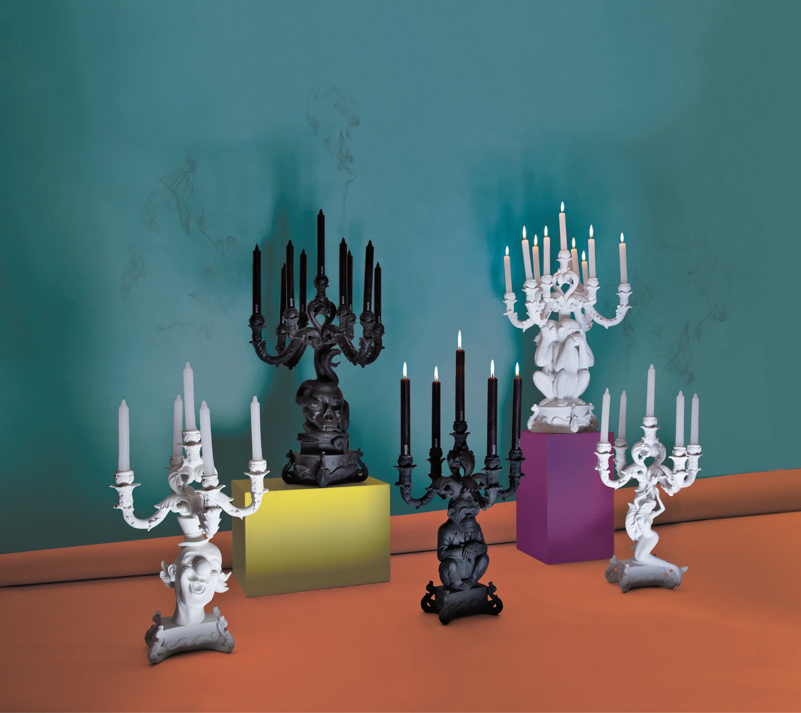 Chandelier en résine Seletti Burlesque et giant burlesque.
Designer : Selab, Studio Badini Creatim