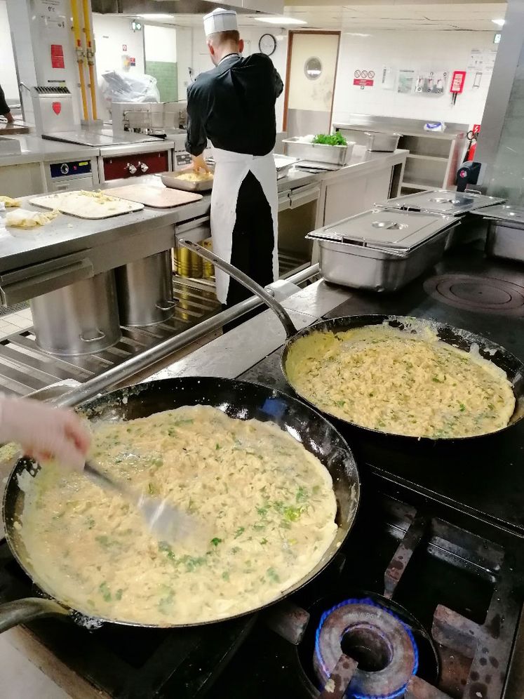 Preparation omelette