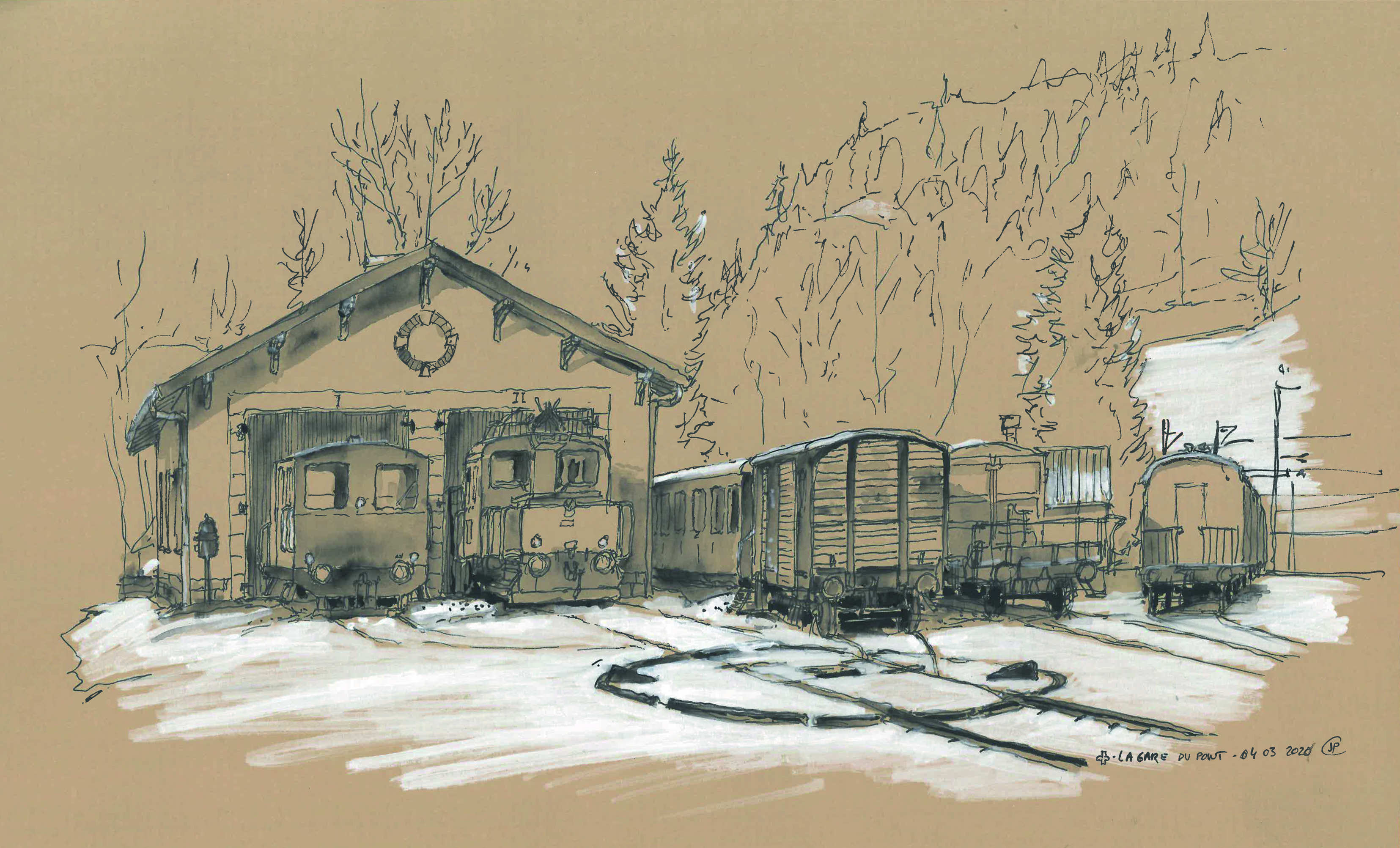 La gare du pont vallee de joux suisse jpc