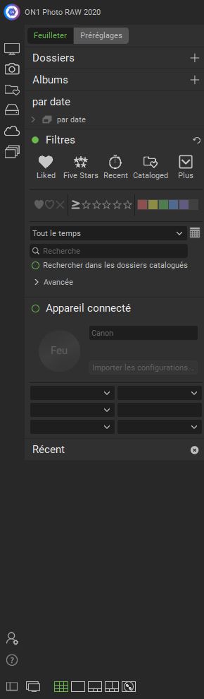 Localisation,Filtres etc...un cataloguage des plus complets ! En bas differents modes d'affichages.
