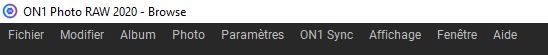 Les menus principaux